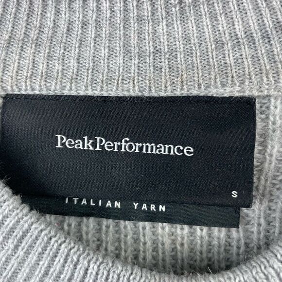 Peak Performance Grey Code Crew Alpaca Wool Blend Sweater Size S - Picture 6 of 7